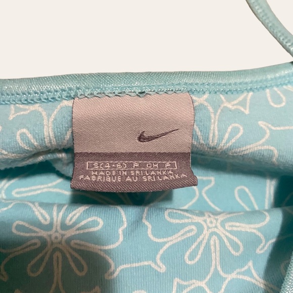 Nike Blue Hibiscus Flower Cami Tank Top - Picture 3 of 4